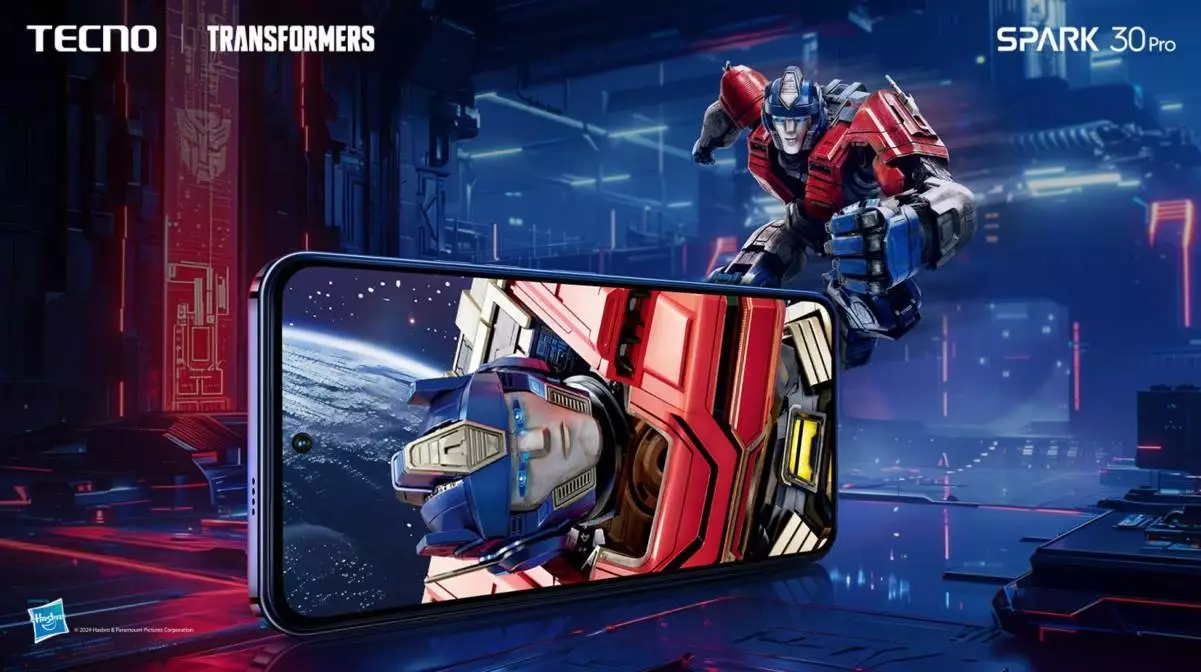 TECNO SPARK 30 Pro Transformers Edition design.